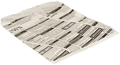 300 Hamburgerzakken, Pergament 16 cm x 18 cm Newsprint vetvrij