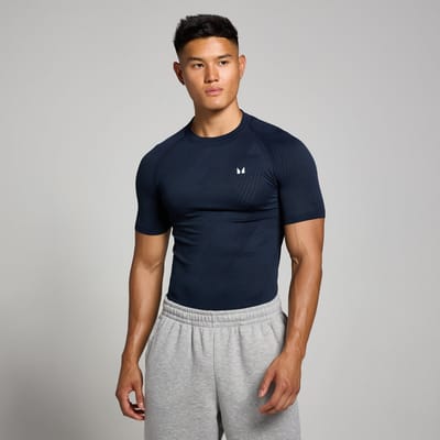 MP Tempo naadloos T-shirt met opdruk van pilaar voor heren - Marineblauw - S
