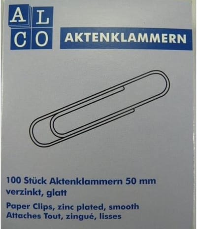 Paperclips alco 50mm ds a 100 stuks