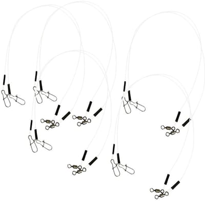 FC's Fluorocarbon Onderlijnen Set - 10 stuks - 25cm - 14kg - Snoek
