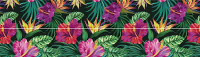 Zelfklevende stickers voor traptreden en stootborden - TROPICALE SAINT BARTHÉLÉMY - 2 stroken van 12,5 x 87,5 cm