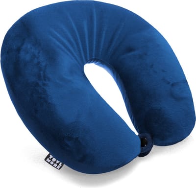 TRVLMORE Nekkussen voor Vliegtuig en Auto - Microbeads Reiskussen - Voor Thuis en Onderweg - Ultiem Comfort - Travel Pillow - Neksteun - Donkerblauw