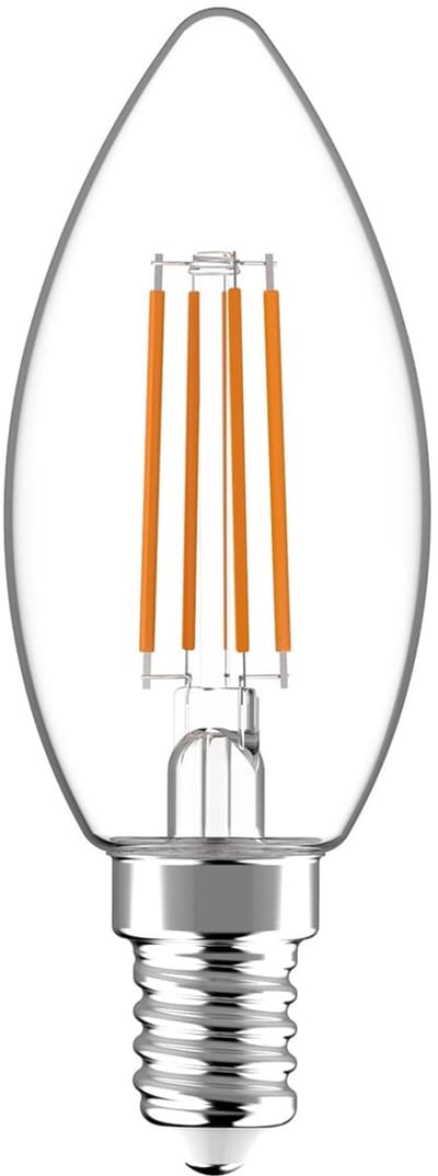 Avide E14 LED Filament Lamp 4.5W - 270lm - 2700K - Extra Warm Wit - LED Kaarslamp B35 - Vervangt 40W Gloeilamp