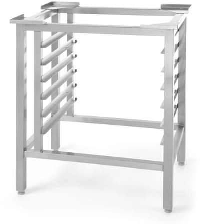 HENDI Ovenonderstel - rvs - 69x48x70 cm - 6 geleiderails - zilver - voor GN 1/1 bakplaten