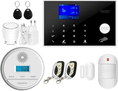 Slim Alarm Systeem - Inbreker Host - Veiligheid Thuis - Wifi GSM Connectiviteit - 25x15x15 cm - Optie S