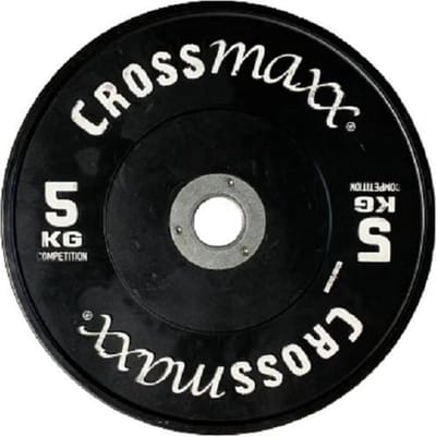 Lifemaxx Crossmaxx Competition Bumper Plate - Halterschijf - Zwart - 50 mm - 5 kg