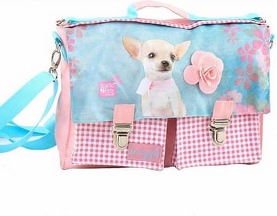 Vintage kleuterboekentasje 'Dog pinkie' | Studio Pets