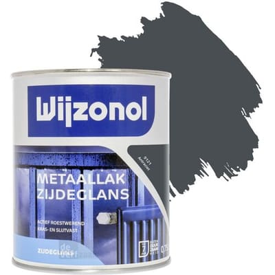 Wijzonol Metaallak Zijdeglans - 9121 Antraciet - 750 ml - Verfhal.nl