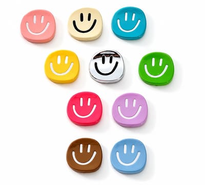 TLVX 10 stuks 3D Smileys Magneten / Leuke Koelkastmagneten / Vrolijke Foto Magneet / Smile / Whiteboard / Ronde Speel- en Leer Magneten / School / Boodschappenlijst / Notitie / Memo bord / Kantoor / Schoolbord / Magnetisch / Sterke Kleur Magneetjes