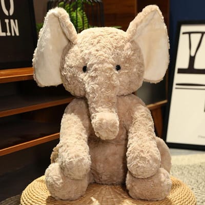 28cm Olifant Super Zacht Grijs Pluche Speelgoed Schattige Flapperende Pluizige Oren Lange Pluche Olifant Dier Knuffelkussen Knuffelkussen Kind