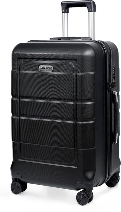 TAN.TOMI Reiskoffer 65L - Harde Koffer - Handbagage & Ruimbagage - Trolley Koffer met 4 Wielen en Cijferslot - Lichtgewicht & Stevig
