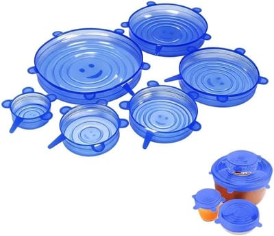 Solidchoice - Set van 12 Herbruikbare Siliconen Deksel voor Keuken