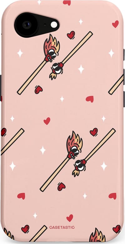 Casetastic Hoesje Geschikt voor Apple iPhone 16e Magsafe - Stijlvolle Beschermende Duo-layer Case - Vurige liefde