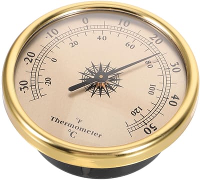 Metaal Thermometer - Kamer thermometer - Binnen en buiten - Duurzaam ontwerp - 7 Centimeter - Zoals getoond