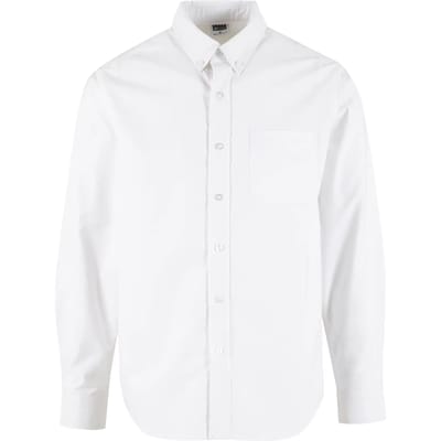 Urban Classics - Button Up Oxford Overhemd - S - Wit