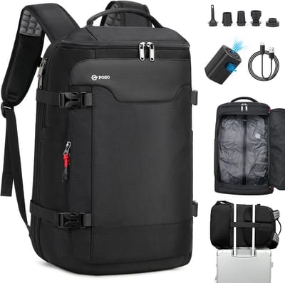Vacuüm Compressie Reistas - 60L Uitbreidbare Handbagage met Laptopvak