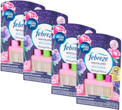 Ambi Pur Febreze navulling Midnight Blossom - voordeelverpakking 4x20ml