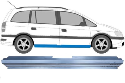 Reparatie dorpel voor Opel Zafira A 1999-2005 / Links = Rechts (symmetrisch)