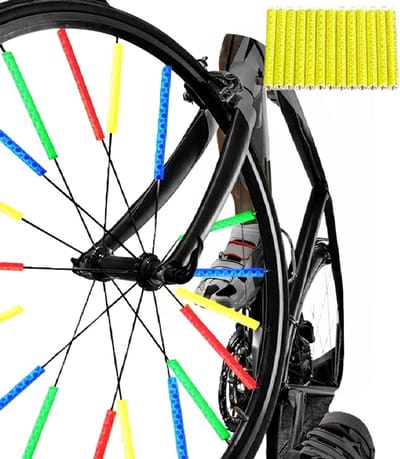 Spaak Fietsreflectoren Fietswiel 12 Stuks I Spaakreflectoren I Wiel Reflectoren I Glow In The Dark I Geel