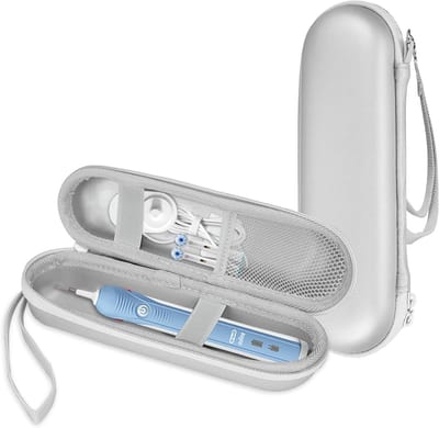 Reis Etui voor Elektrische Tandenborstel, Hard Beschermcase voor Oral Hygiene en Tandverzorging - Zilver