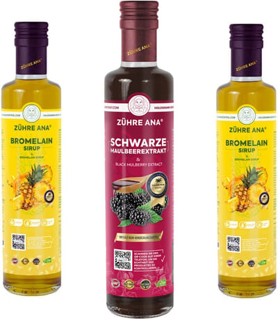 Zühre Ana Voordeelset – 2× Bromelaïne + 1× Moerbei Extract – Plantaardige Formule