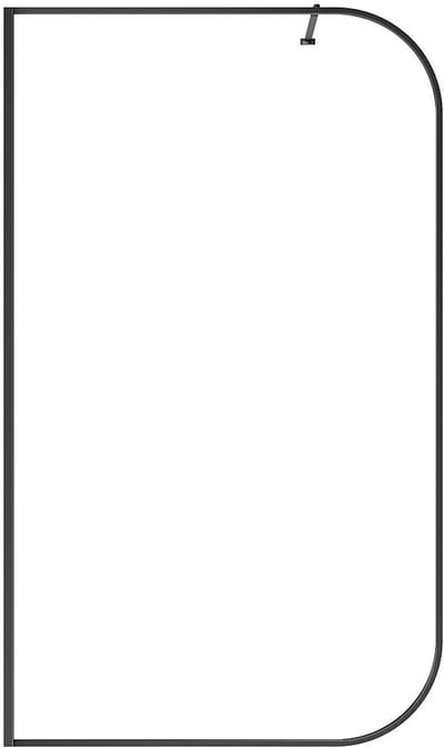 Vente-unique Gebogen Italiaanse douchewand - 120 x 200 cm - Mat zwart - DOUYANO L 120 cm x H 200 cm x D 0.6 cm