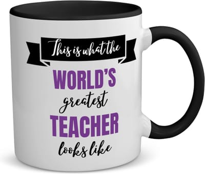 Akyol - greatest teacher looks like koffiemok - theemok - zwart - Leraar - beste leraar - school - verjaardagscadeau - afscheidscadeau - kado - gift - geschenk - 350 ML inhoud