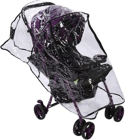 Transparante Regenhoes voor Kinderwagens - Weerbestendige Bescherming voor Reizen, Geurloos en Duurzaam