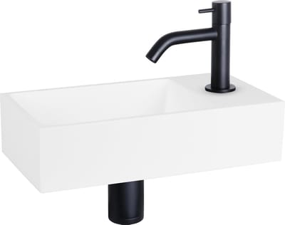 Differnz Fonteinset Mix&match Solid S Gebogen Mat Zwart