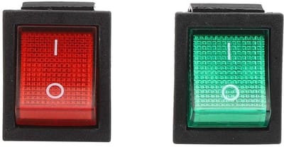 Allecto - Schakelaar - Boot Tuimelschakelaar - Rood Licht - 4-pins - 16A 250V - Industriële Bediening - Accessoire voor Elektrische Toepassingen