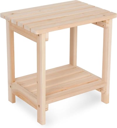Rechthoekige bijzettafel - Houten bijzettafel - Meubels opknappen - Gemaakt van cederhout - N.v.t. - Naturel