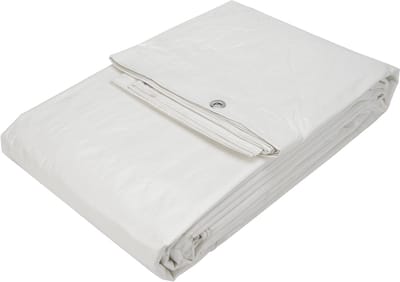 Afdekzeilwinkel - Hekzeil 1,76x3,41 wit 150gr bouwhekzeil 200x350