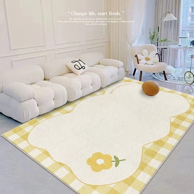 Woonkamer Tapijt Imitatie Kasjmier Ins Wind Volledig Spreidende Salontafel Deken Eenvoudige Crème Wind Groot Oppervlak Beddeken Verdikte Kussen 40 * 60cm [Imitation Cashmere]