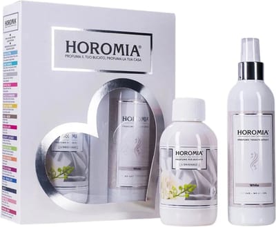 Horomia Geschenkset White - Wasparfum & Textielspray - Geur bij de Was - Wasgeurtje - Parfum bij de Was - Parfum voor de Was - Geurbooster