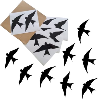 Raamsticker vogels zwaluwen – Statisch, Herbruikbaar & Dubbelzijdig – Set van 8 voor Vogelbescherming & Decoratie