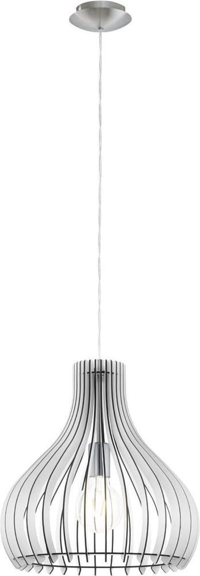 EGLO Tindori - Hanglamp - 1 Lichts - Nikkel-Mat - Wit
