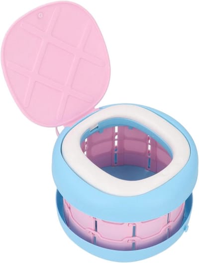 Opvouwbaar Reispotje - Draagbaar Toilet Kinderen - Zindelijkheidstraining Onderweg - Speciaal Ontwerp Voor Jongens - 28L x 11B cm - Roze