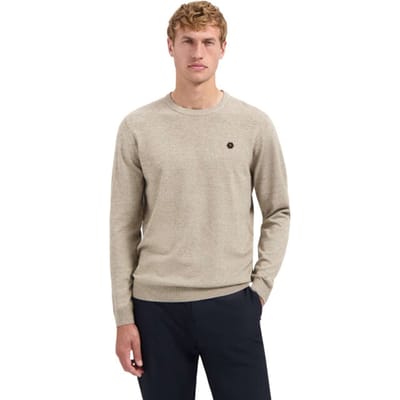 No Excess Pullover crewneck 2 coloured melang sand