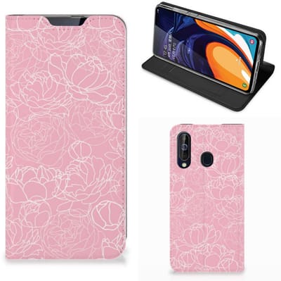 Samsung Galaxy A60 Smart Cover White Flowers