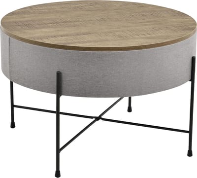 Salontafel Tauranga 40x60 cm walnootkleurig grijs en zwart