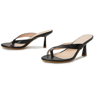 Zomer Roma Gladiator Slippers Dunne Lage Hakken Slides Mode Smalle Band Open Teen Casual Sandalen Schoenen Vrouwen Strand Flip Flops 40 zwart
