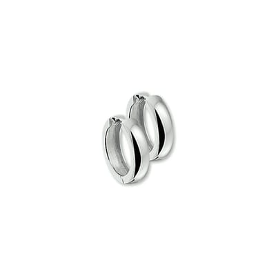 The Jewelry Collection Klapoorringen Bol - Zilver Gerhodineerd