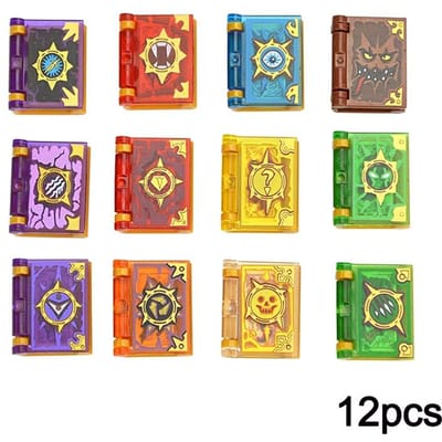 Bouwstenen Boek 12 stuks / set Speelgoed Magische Boeken Stenen MOC Figuur Bevestigingen DOE-HET-ZELF City friend Educatieve Sets Speelgoed Voor