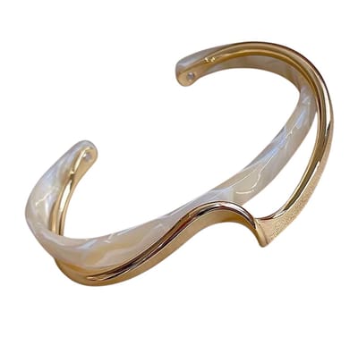 Mpariz - Damesarmband - Manchet Armband - Met Faux Parel inlay