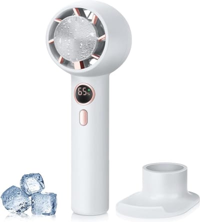 Draagbare Mini USB Handventilator met Koelmodus - Oplaadbare Ventilator voor Thuis, Kantoor en Buiten