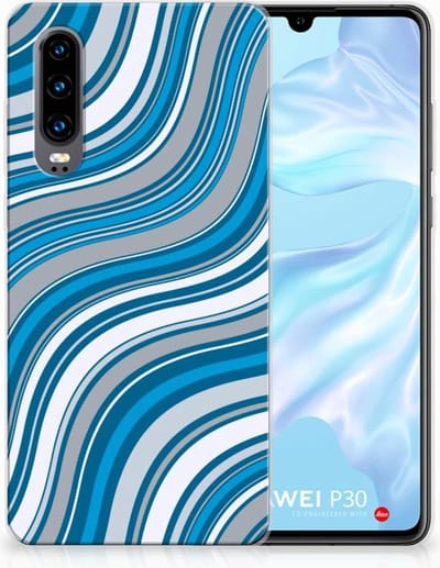 Huawei P30 TPU bumper Waves Blue