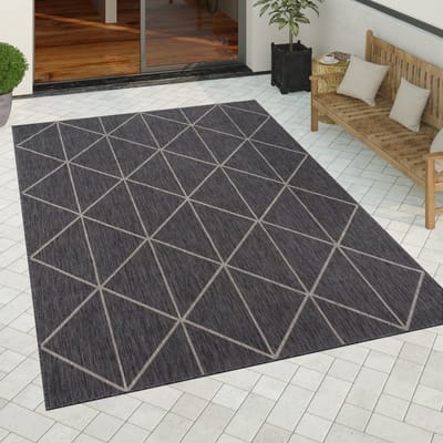 Paco Home Buiten Vloerkleed Tapijt Voor Binnen Balkon Keuken Tapijt Scandi Geo Modern 200x280 cm