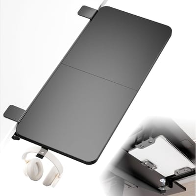 Bureau Verlengstuk - Laptop Verhoger - Werkplek Optimalisatie - Verstelbaar Armsteun - 70x30 cm - Zwart