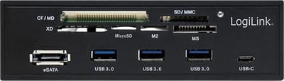 LogiLink UA0341 geheugenkaartlezer Intern Zwart SATA