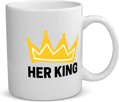 Akyol - her king koffiemok - theemok - Koning - iemand die zich voelt als een koning - valentijnsdag - verjaardag - cadeautje voor vriendje - kado - geschenk - 350 ML inhoud